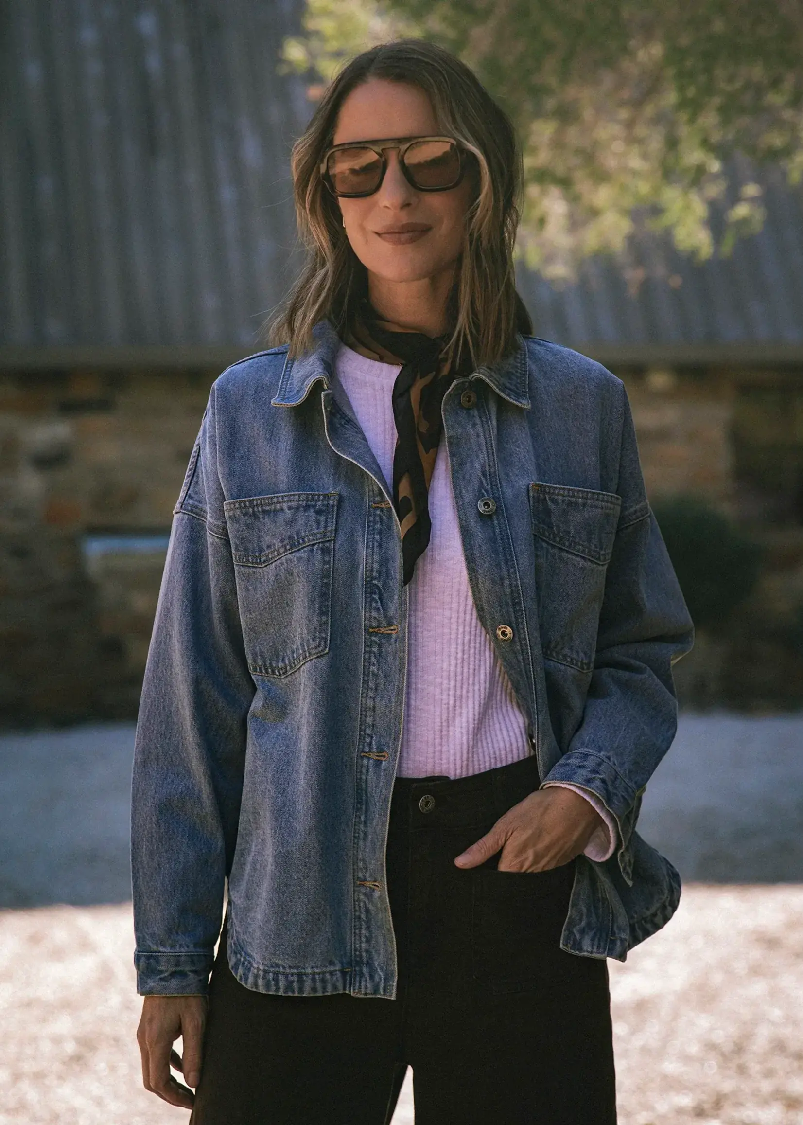 Elm Laura Denim Shacket