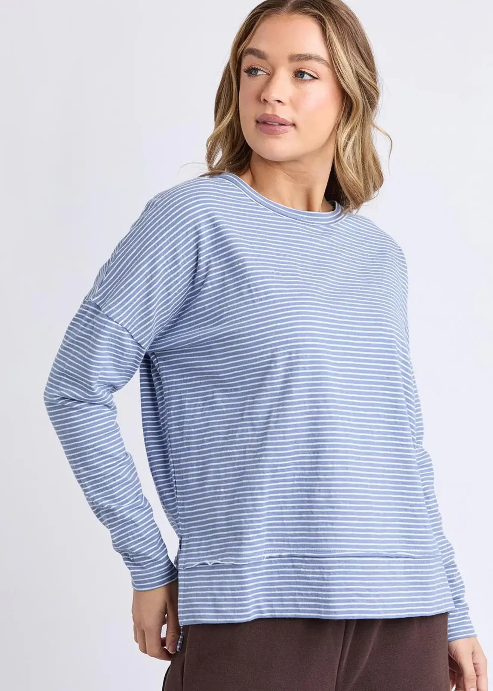 Foxwood Eddie Stripe top Light Blue
