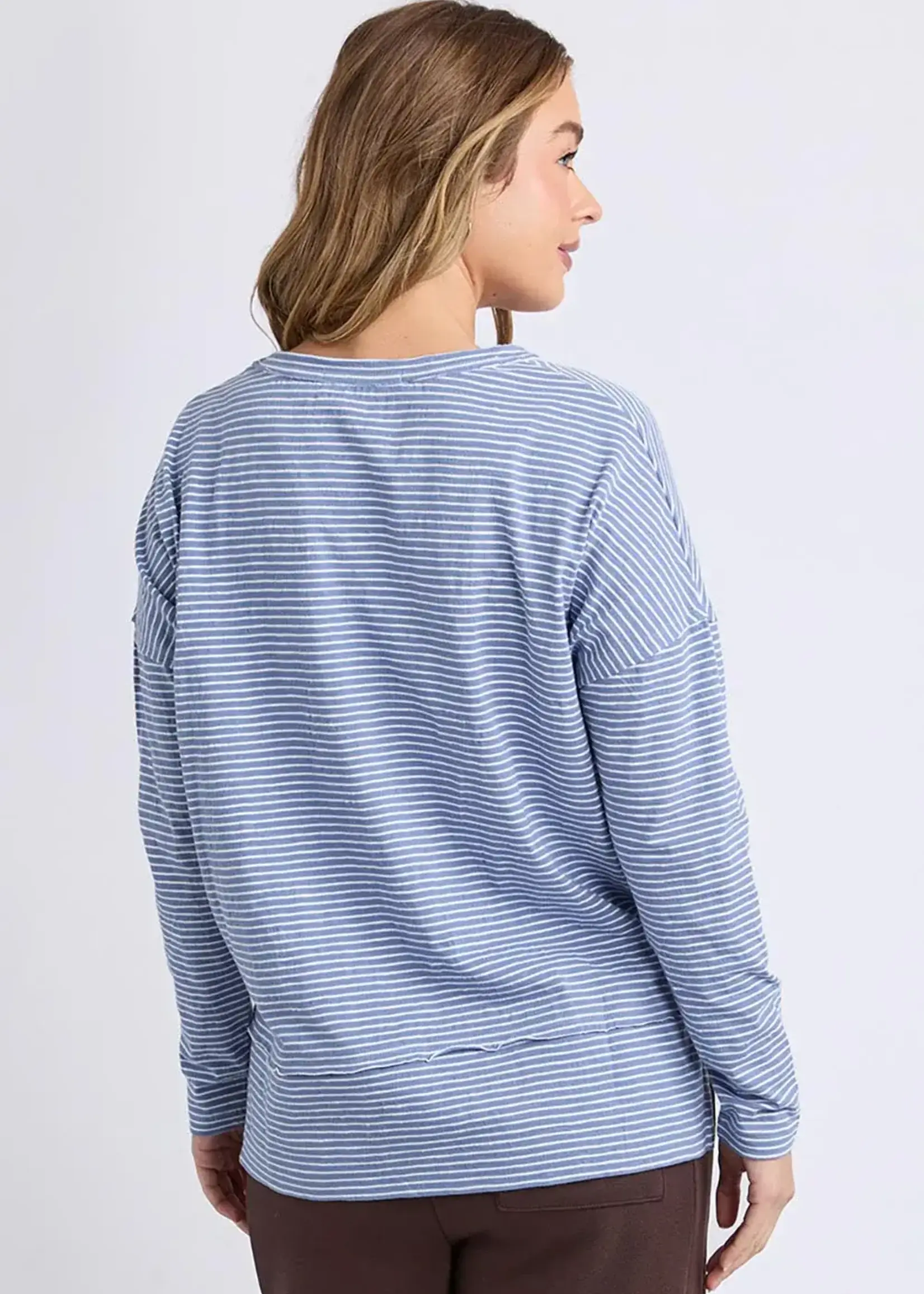 Foxwood Eddie Stripe top Light Blue