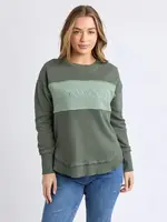 Foxwood Simplified Tonal Crew Khaki