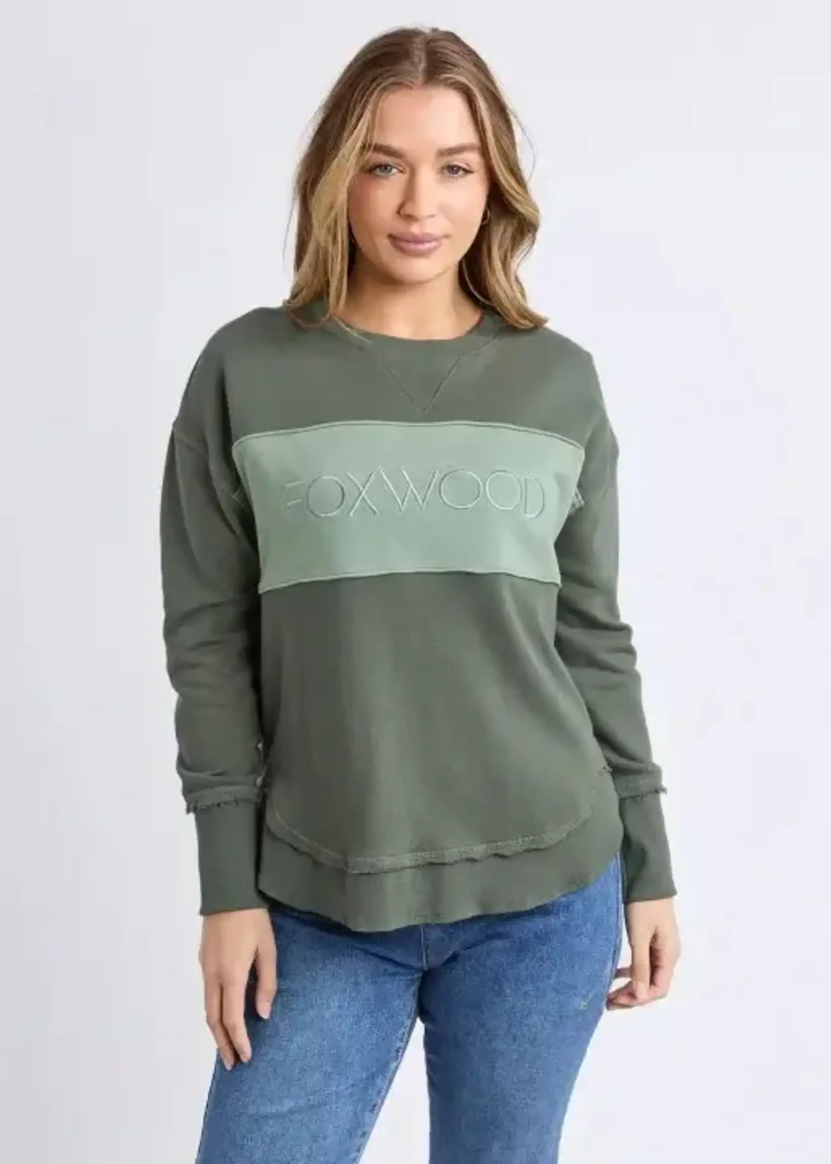 Foxwood Simplified Tonal Crew Khaki