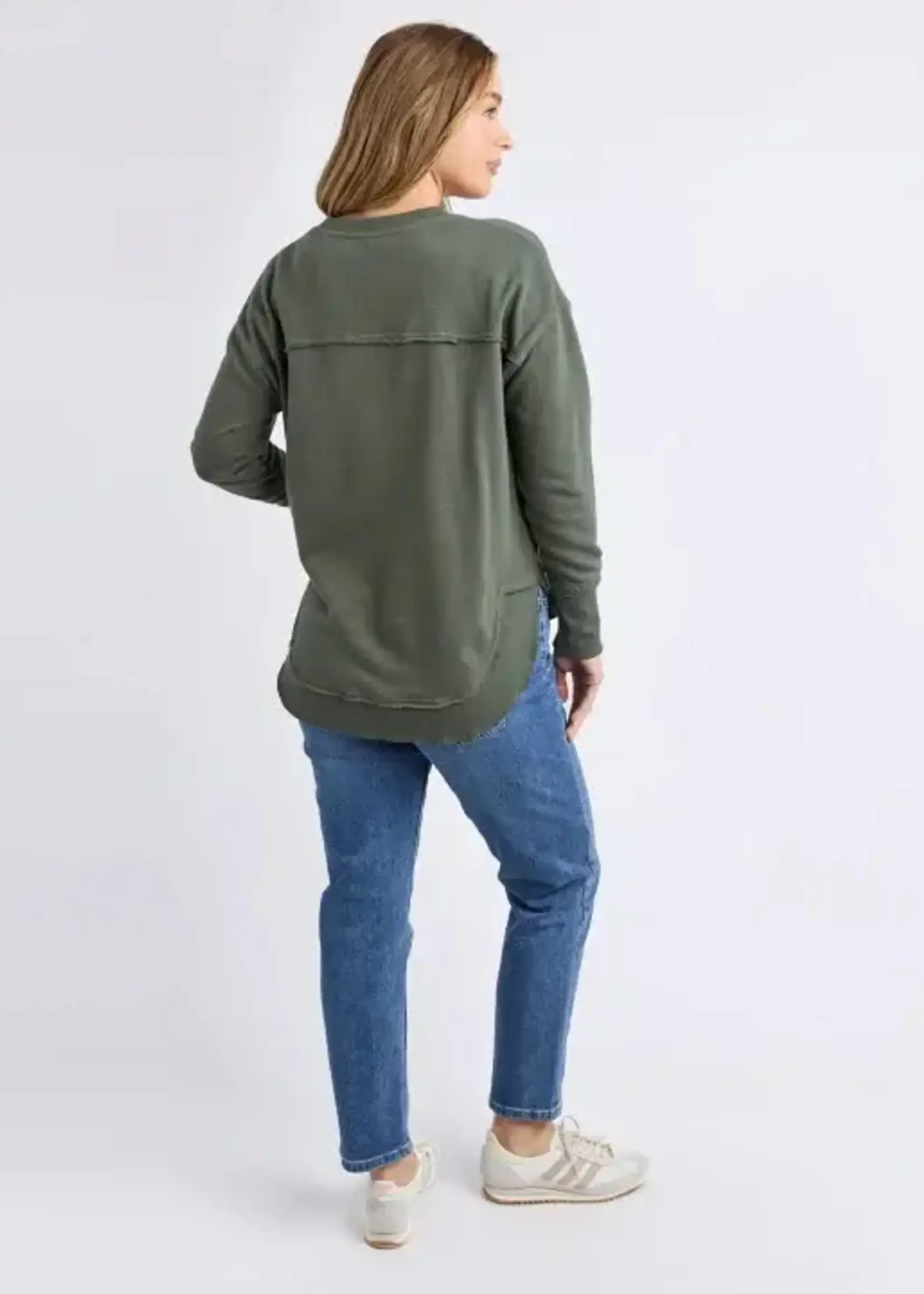 Foxwood Simplified Tonal Crew Khaki