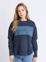 Foxwood Simplified Tonal Crew navy