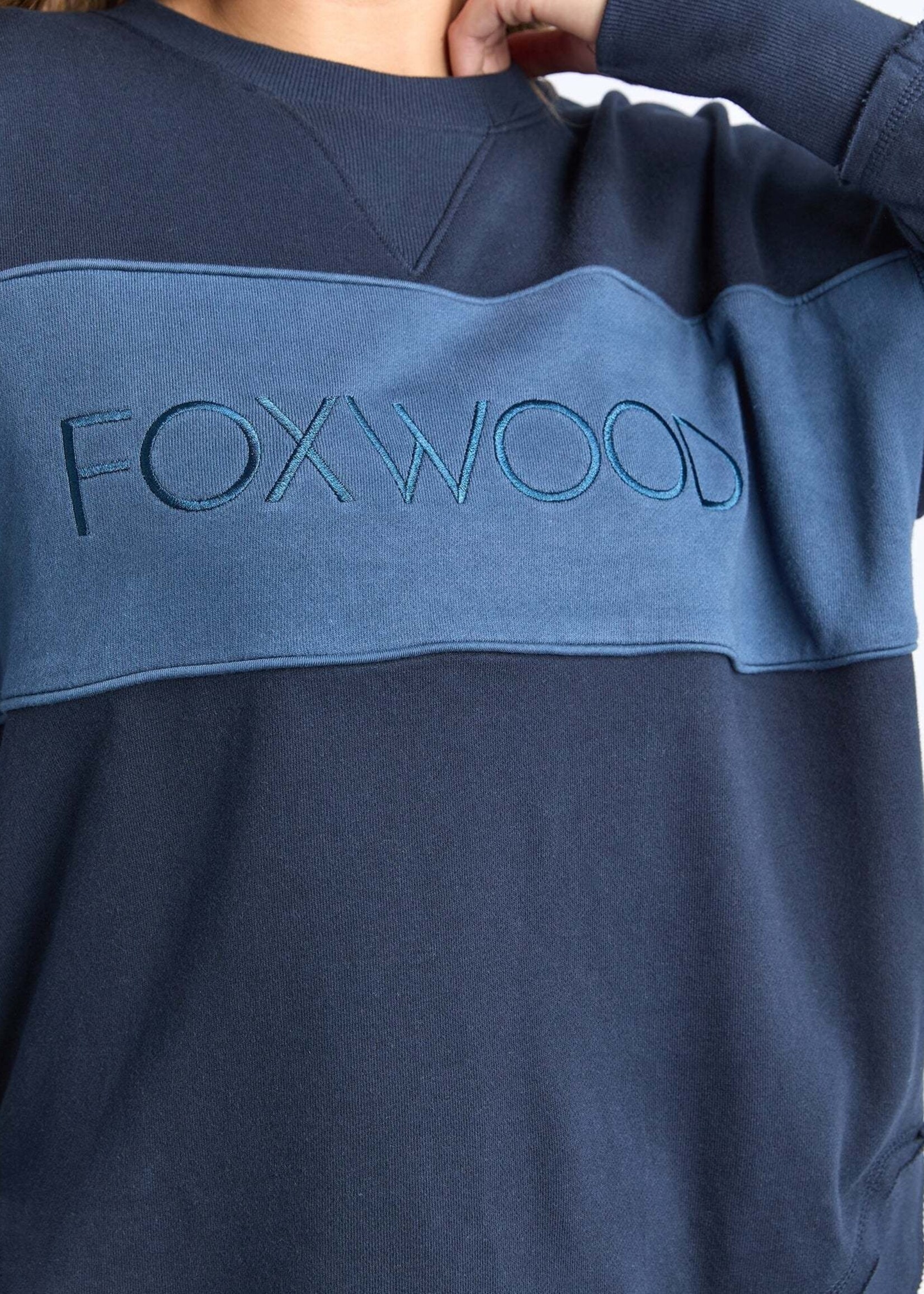 Foxwood Simplified Tonal Crew navy