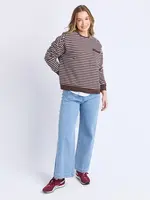 Foxwood Original Stripe Crew Choc