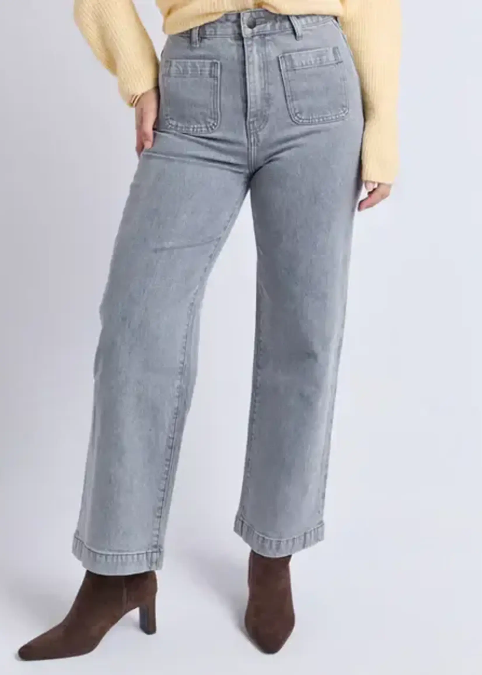 Foxwood Sarah Wide Leg Washed Grey
