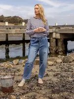 Elm Marta Barrel Leg Jean Mid Blue Wash