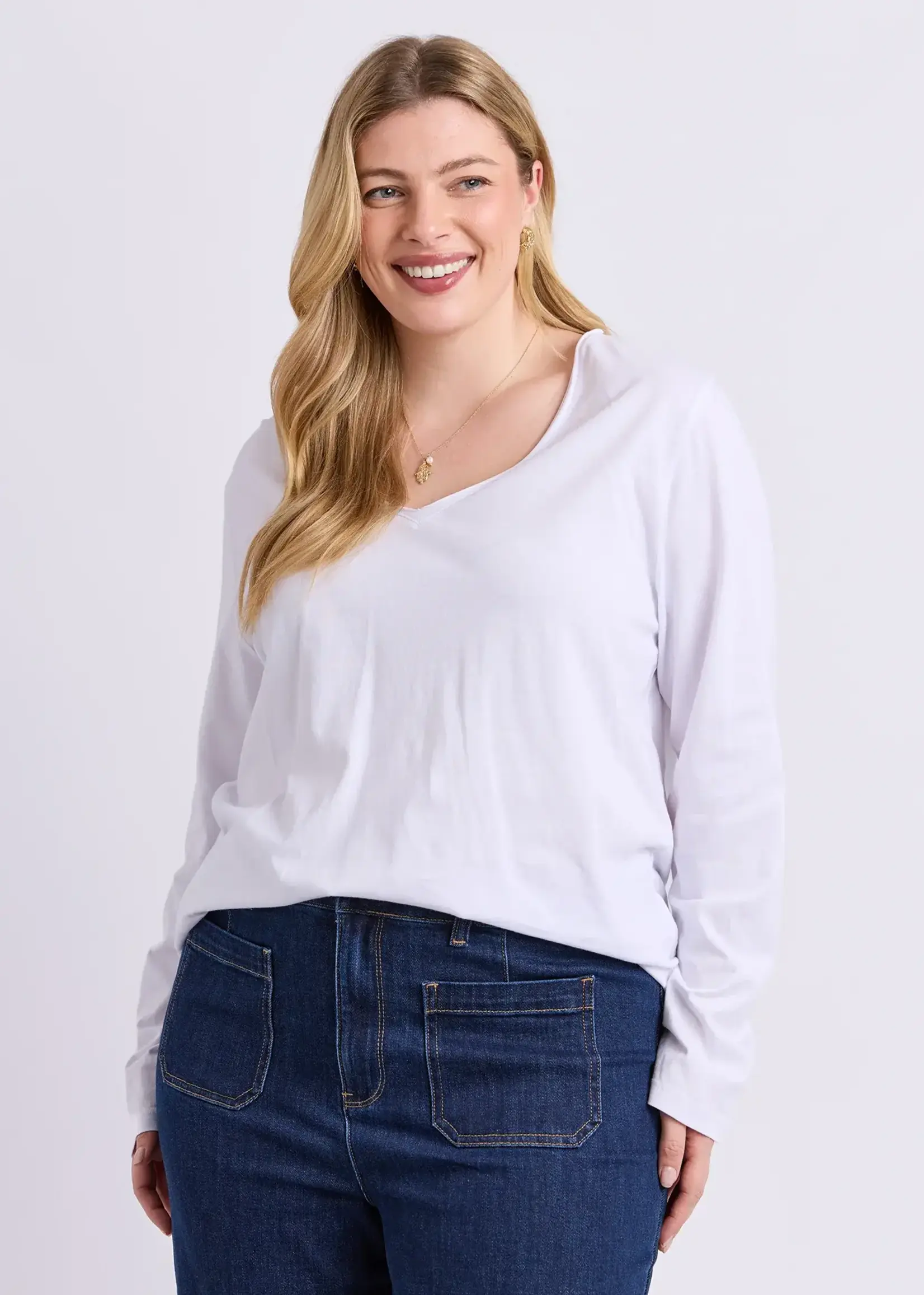 Elm Pima V Tee LS