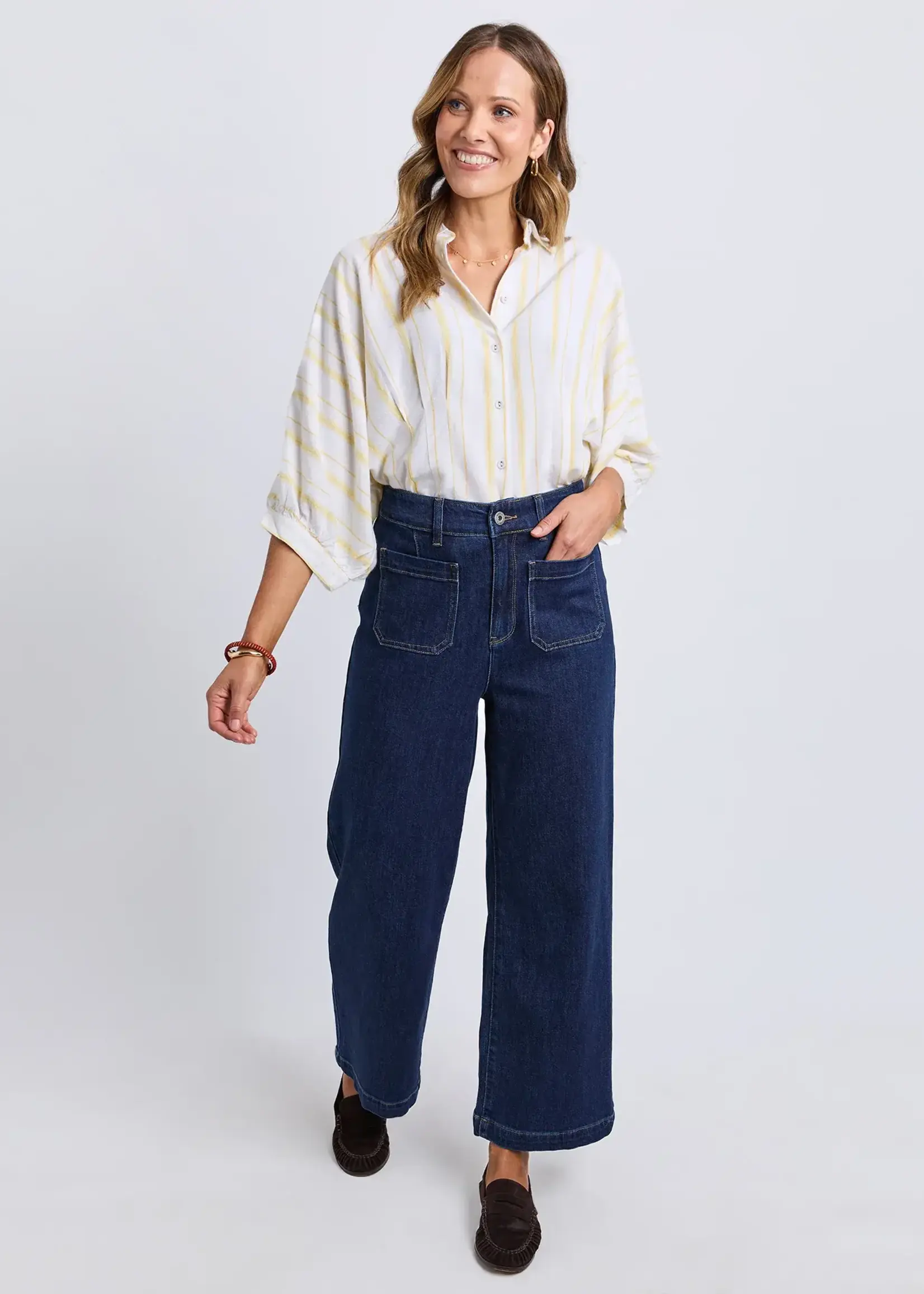Elm Alyssa Front Pocket Jean DBLU