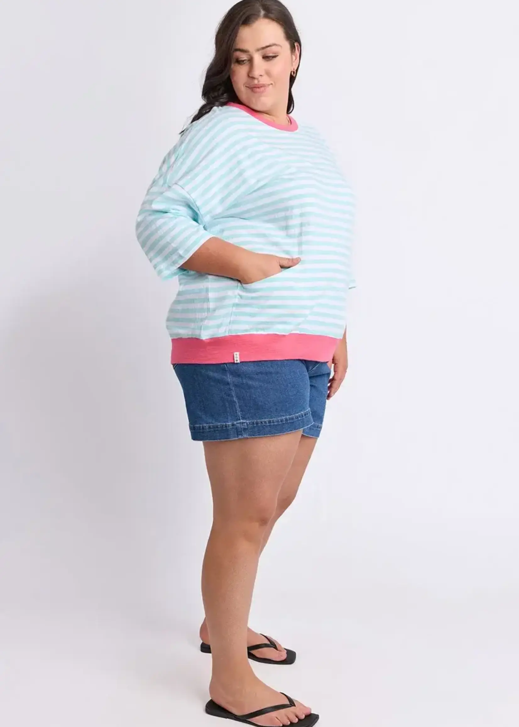 Elm Mazie Stripe Ringer Sweat