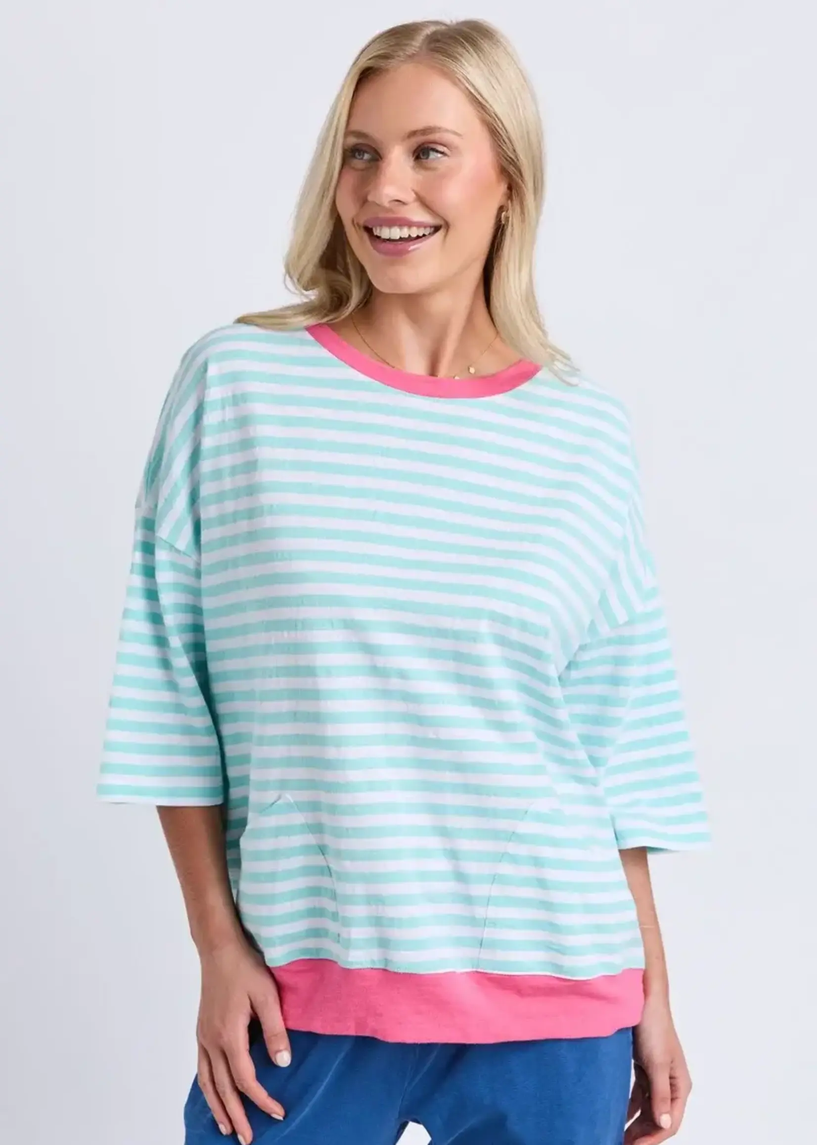 Elm Mazie Stripe Ringer Sweat