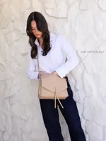 Black Caviar Becky Flap Crossbody Bag