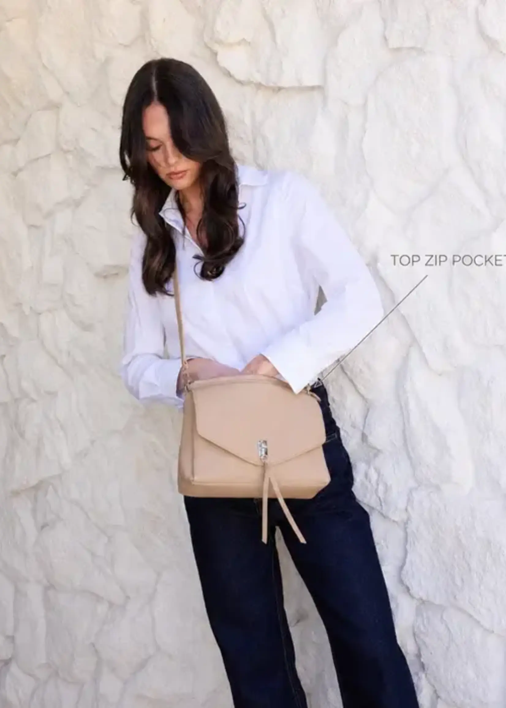 Black Caviar Becky Flap Crossbody Bag