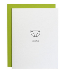 Chez Gagne Oh Shit Diaper Letterpress Card