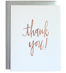 Chez Gagne Thank You - Rose Gold Script