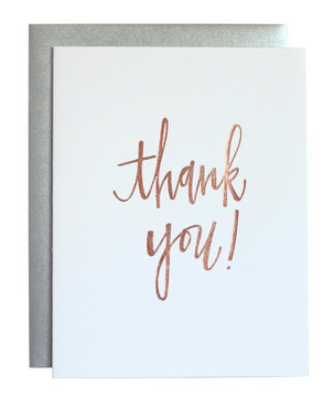 Chez Gagne Thank You - Rose Gold Script