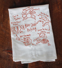 Girls Can Tell How To Eat Crab Tea Towel