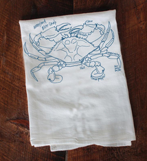 Girls Can Tell Maryland Blue Crab Tea Towel