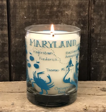 Seawicks Maryland Map Candle