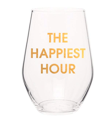 Chez Gagne The Happiest Hour Wine Glass