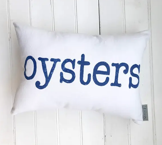 Oysters Canvas Pillow