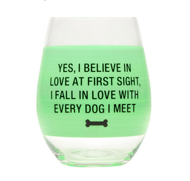 About Face Designs Love at First Sight Wine Glass