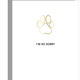 Chez Gagne I'm So Sorry Pawprint Paper Clip Card