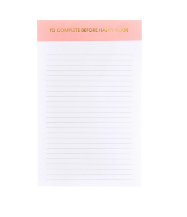 Chez Gagne To Complete Before Happy Hour Notepad