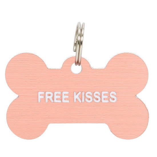About Face Designs Dog Tag - Free Kisses