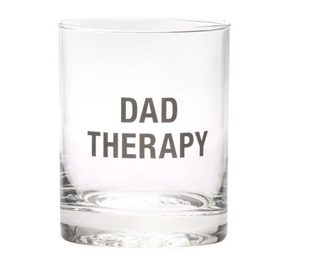 About Face Designs Dad Therapy Rocks Glass