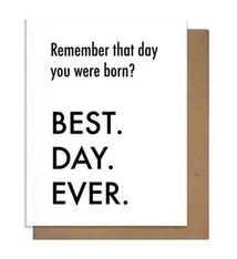 Pretty Alright Goods BDE Born Card