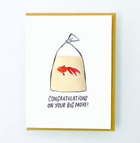 Egg Press Goldfish Card