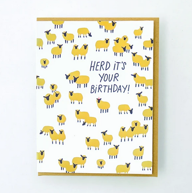 Egg Press Herd It's Your Birthday Card