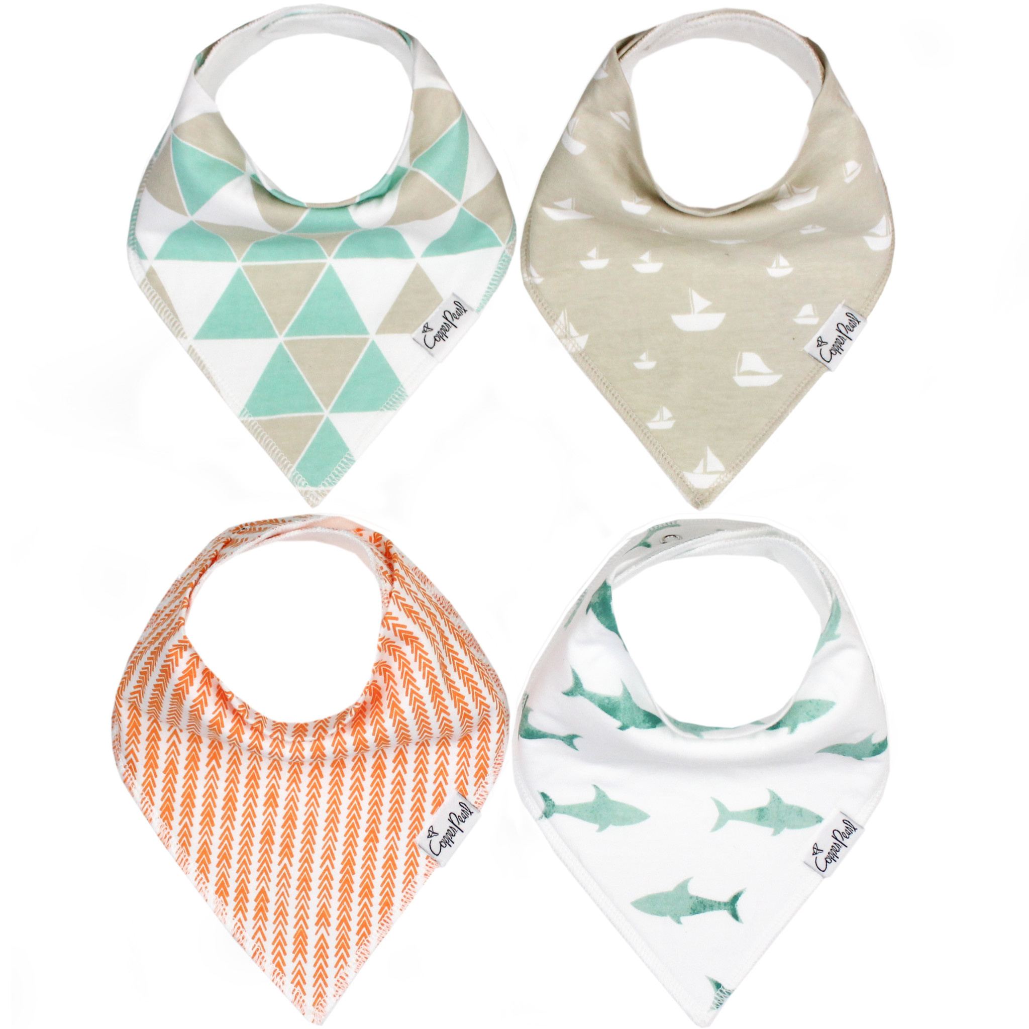 Copper Pearl Bandana Bib Set Pacific