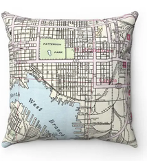 Map Pillow Canton