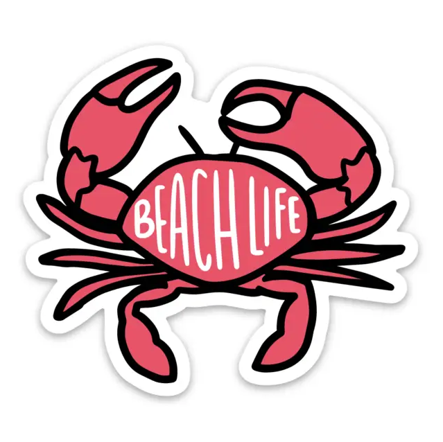 Brittany Paige Beach Life Crab Sticker