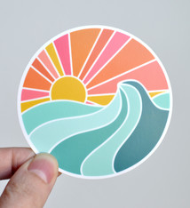Row House 14 Ocean Sunset Sticker