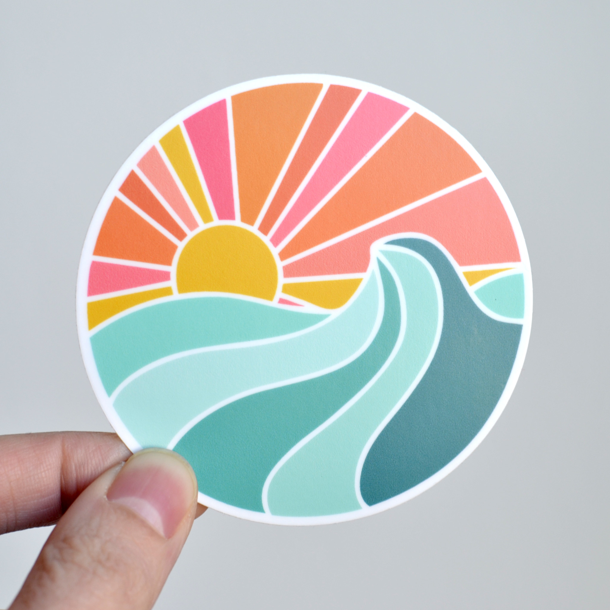 Row House 14 Ocean Sunset Sticker