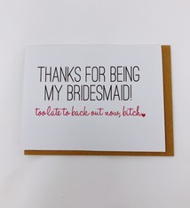 Be Paperie Bridesmaid Thank You Card