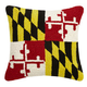 Peking Handicraft Maryland Flag Hook Pillow 18" x 18"
