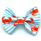 Banjo's Bows Crabby Blue Stripes Dog Bow Tie