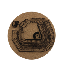 LeRoy Woodworks Cork Coaster Camden Yards