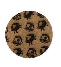 LeRoy Woodworks Cork Coaster Crab & Natty Boh