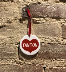 Rock Scissor Paper Big Heart Ornament - Canton