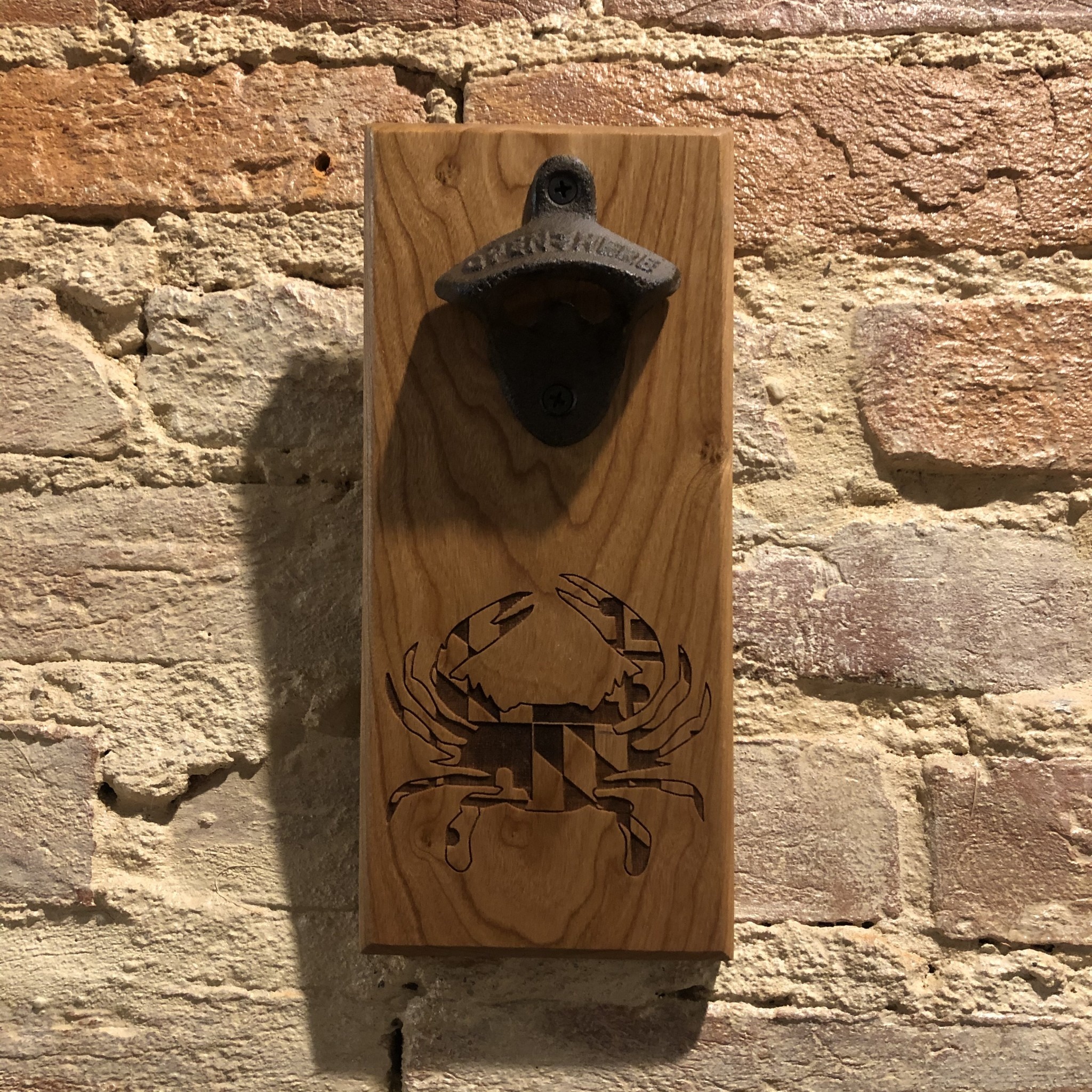 LeRoy Woodworks Magnetic Bottle Opener - MD Crab