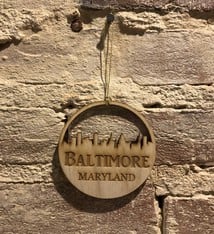 LeRoy Woodworks Baltimore Skyline Ornament