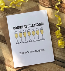 Wild Card Creations Hangover Congrats Card