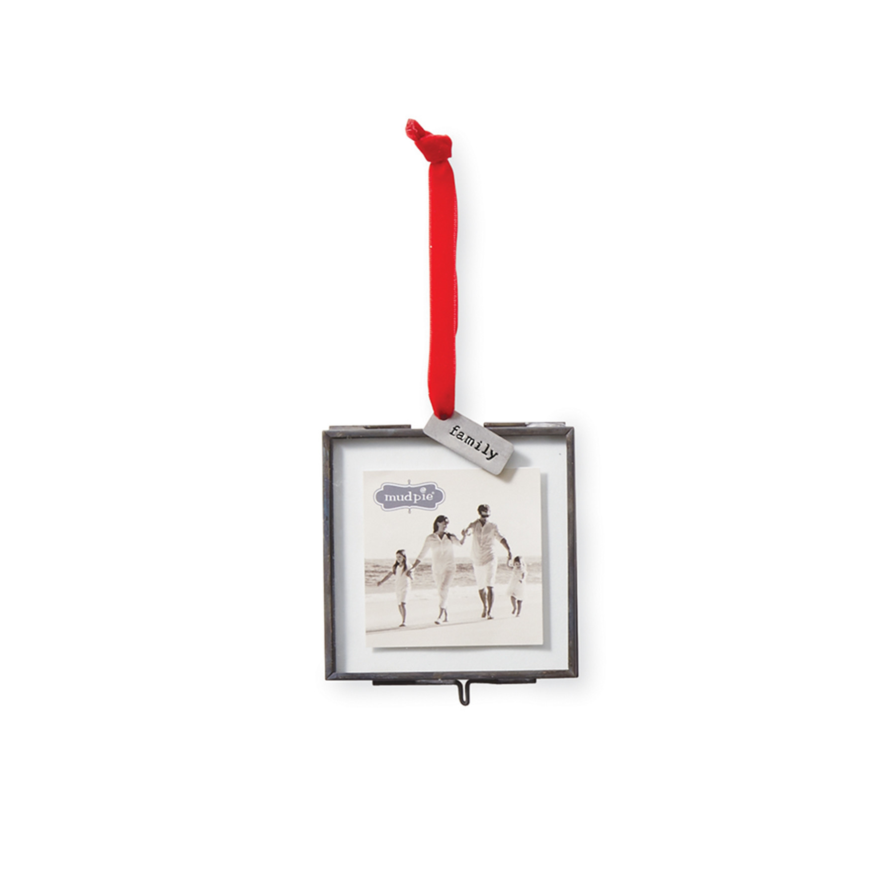 Mud Pie FAMILY PRESSED GLASS ORNAMENT FRAME