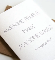 Steel Petal Press Awesome People Babies Card