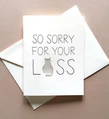 Steel Petal Press Cat Sympathy Card